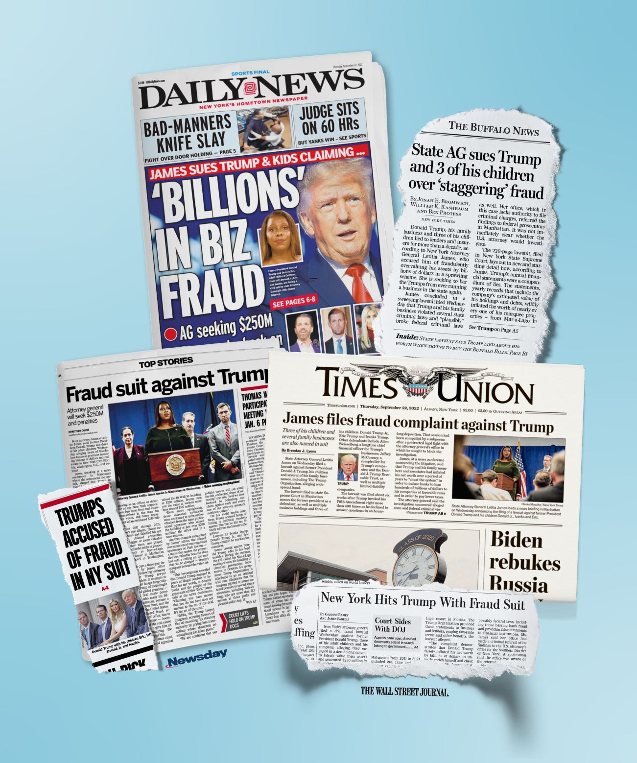 Paper News Coverage of Trump Lawsuit